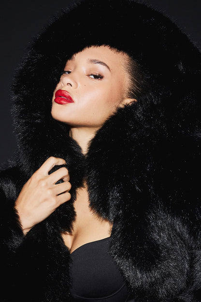 Opulent Faux Fur Statement Jacket