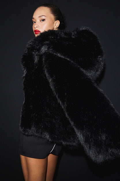 Opulent Faux Fur Statement Jacket