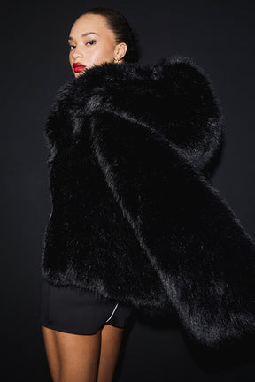 Opulent Faux Fur Statement Jacket