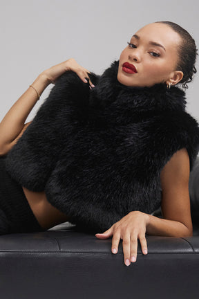 Opulent Faux Fur Cropped Vest