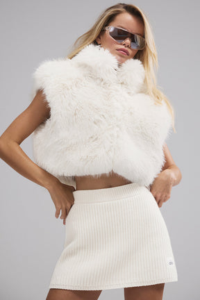 Opulent Faux Fur Cropped Vest
