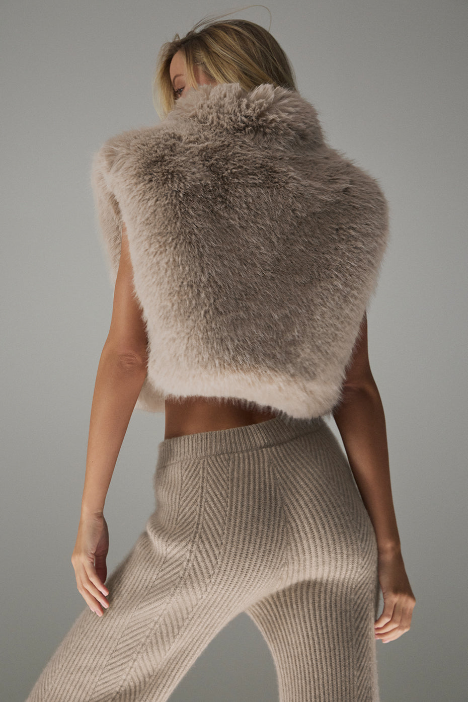 Opulent Faux Fur Cropped Vest