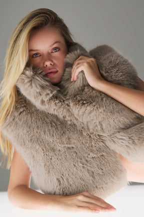 Opulent Faux Fur Cropped Vest
