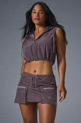 Crinkle Cropped Surplus Vest