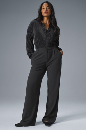 Cropped Micro Plisse Jacket