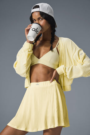 Cropped Micro Plisse Jacket