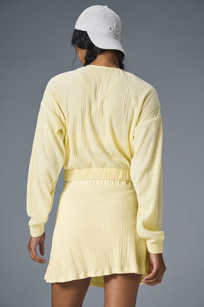 Cropped Micro Plisse Jacket