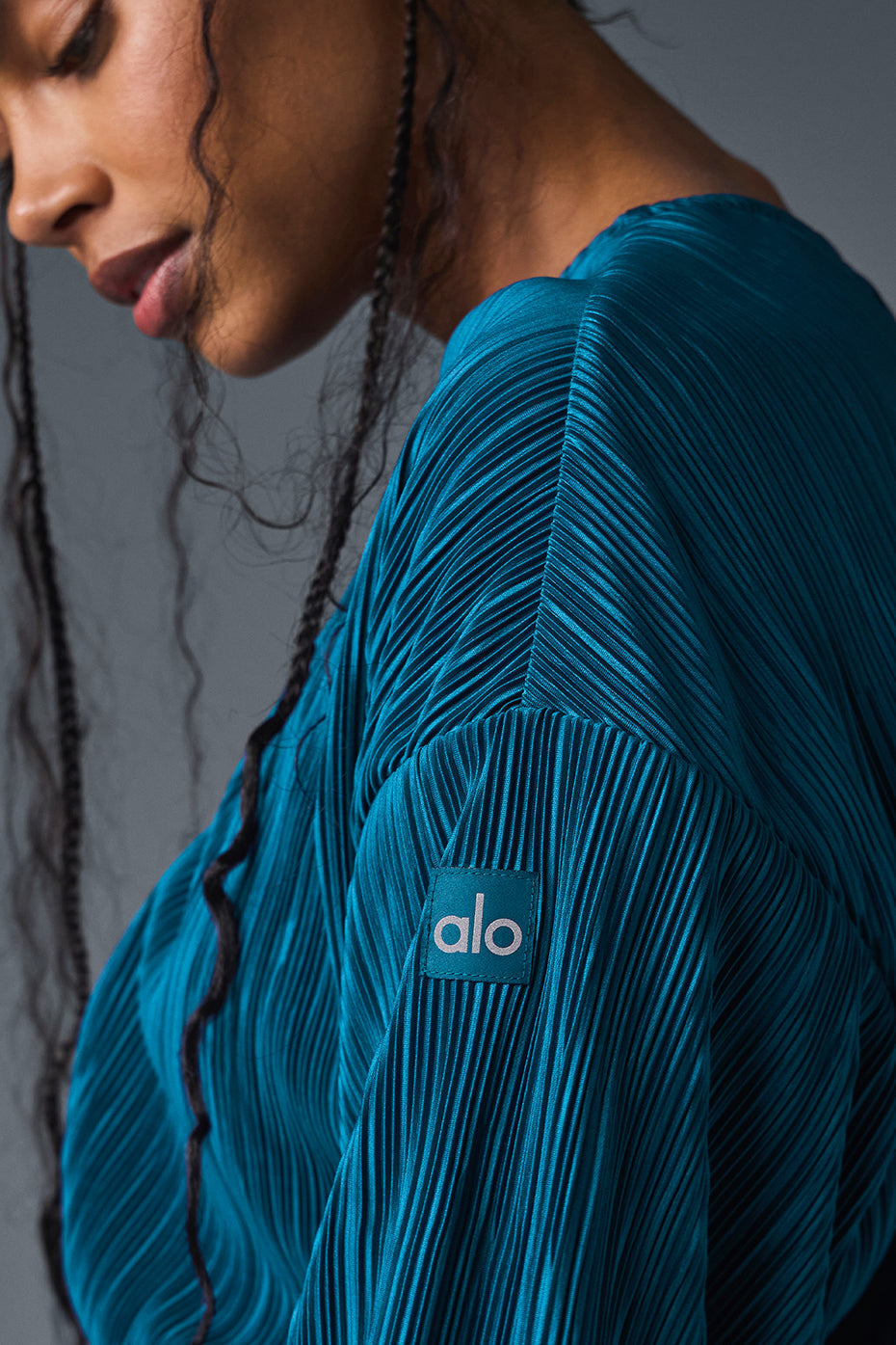 Cropped Micro Plisse Jacket