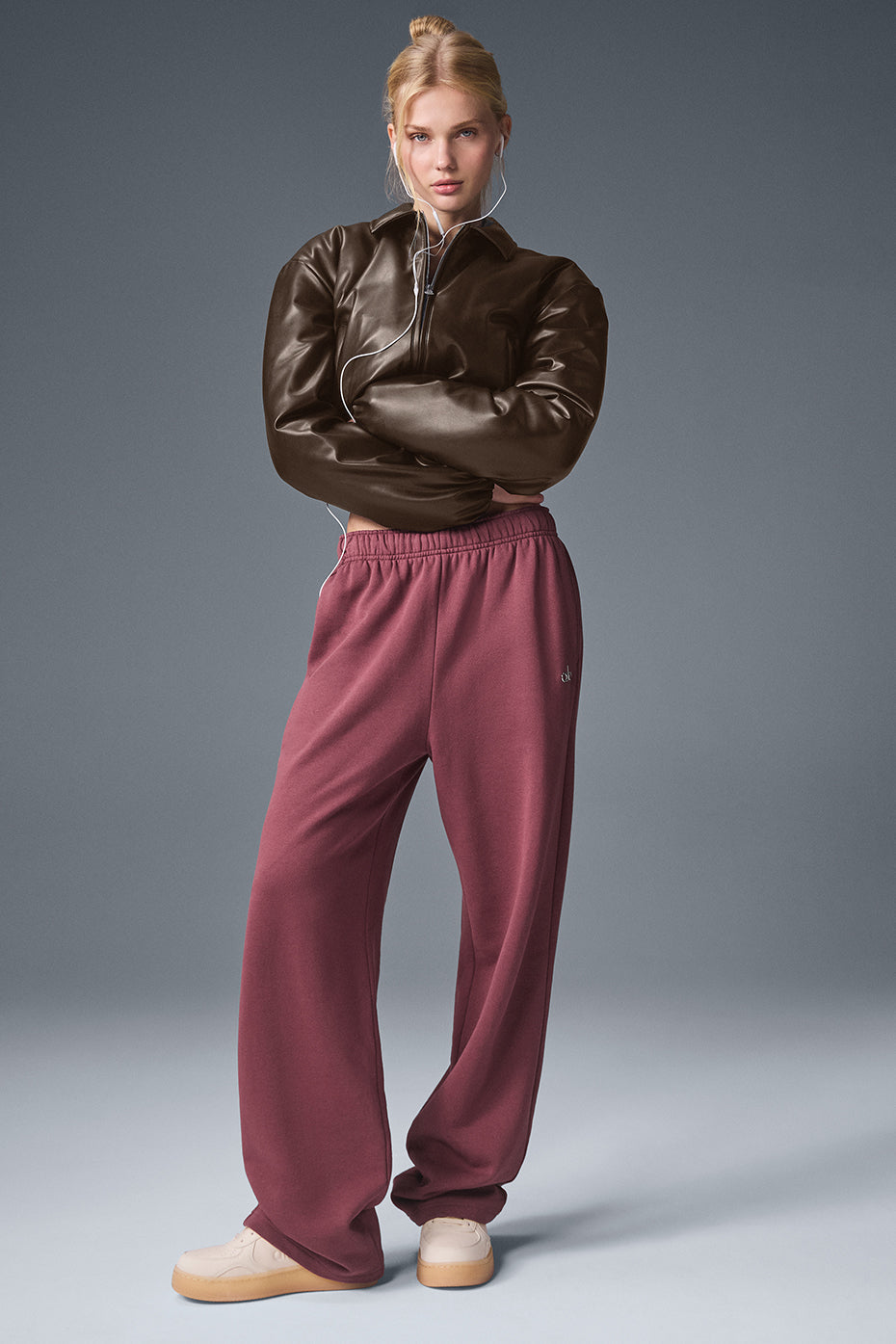 Faux Leather Cropped Premier Bomber