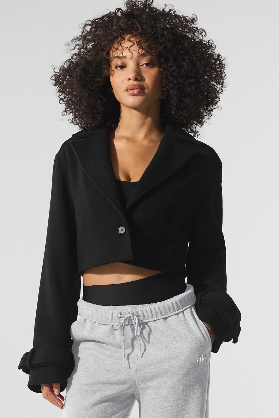 Wool Cropped Metro Trench
