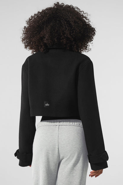 Wool Cropped Metro Trench