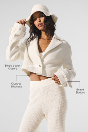 Wool Cropped Metro Trench