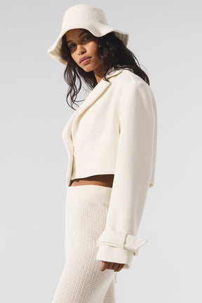 Wool Cropped Metro Trench