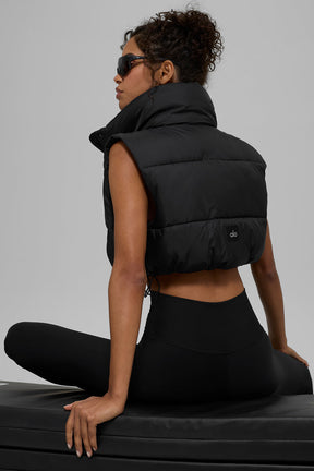 Cropped Gold Rush Puffer Vest