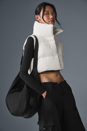 Cropped Gold Rush Puffer Vest