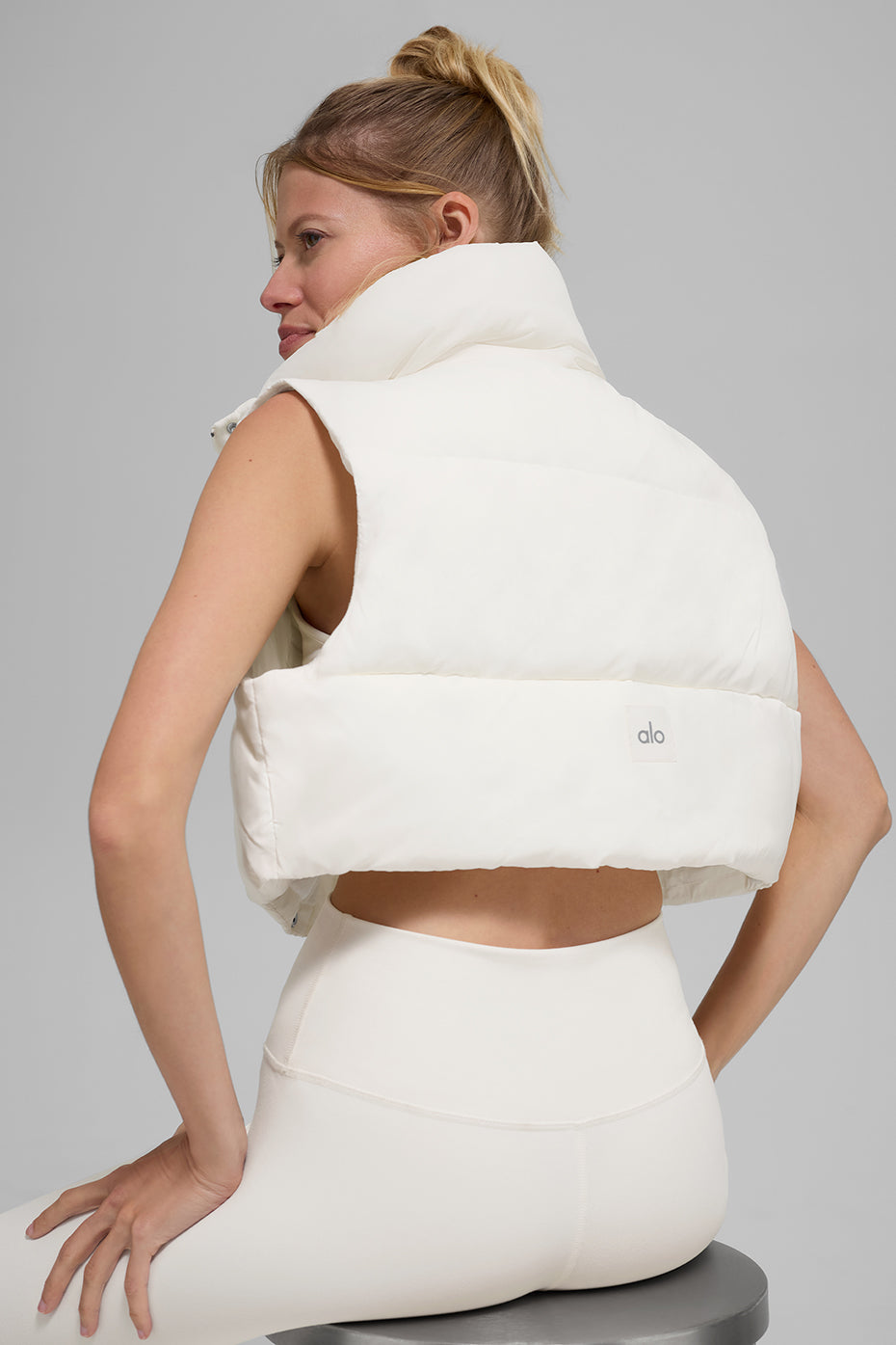 Cropped Gold Rush Puffer Vest