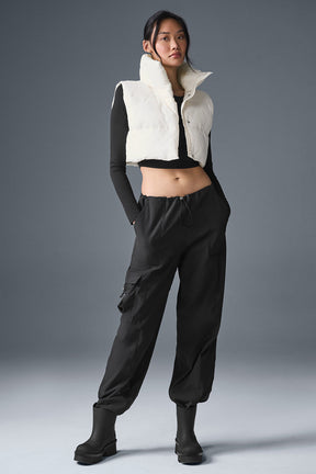 Cropped Gold Rush Puffer Vest