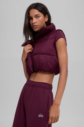 Cropped Gold Rush Puffer Vest