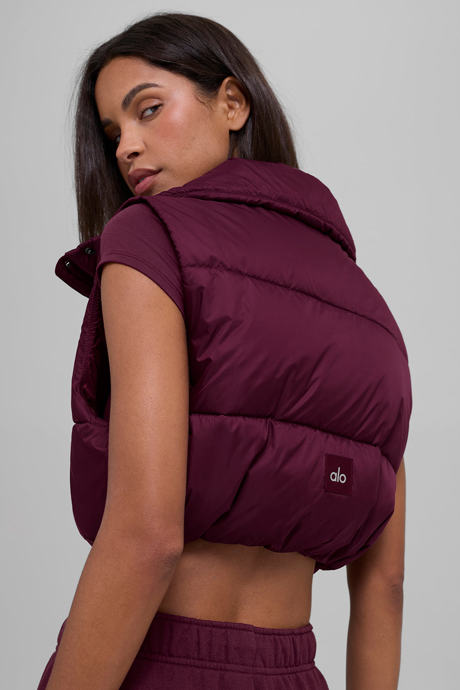 Cropped Gold Rush Puffer Vest