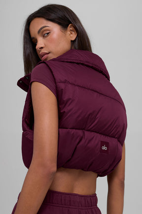 Cropped Gold Rush Puffer Vest