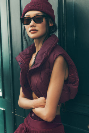 Cropped Gold Rush Puffer Vest