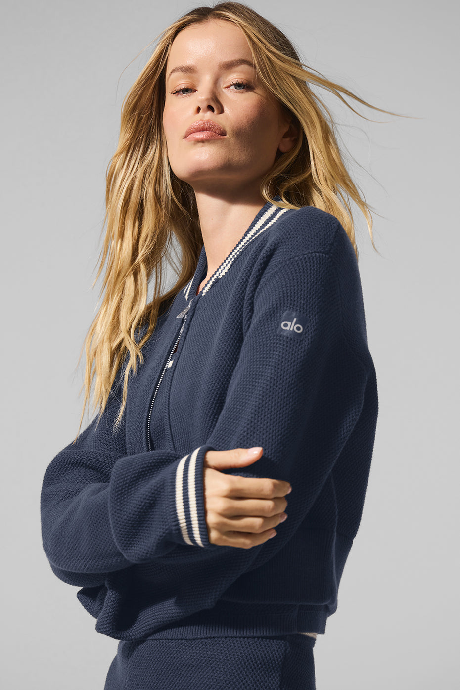Tennis Club Sweater Knit Full Zip Jacket
