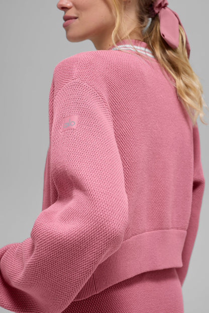 Tennis Club Sweater Knit Full Zip Jacket