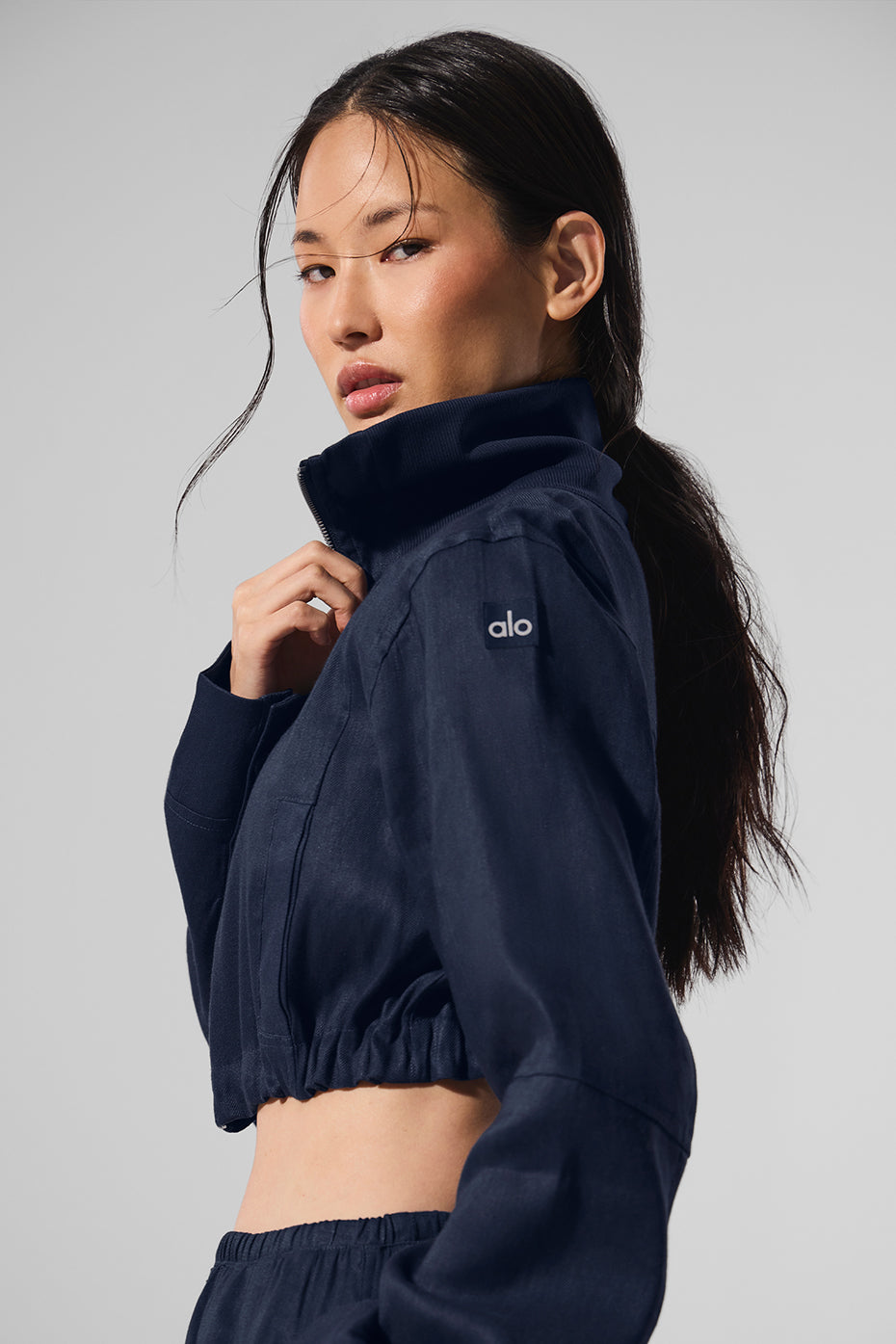 Linen Cropped Getaway Jacket