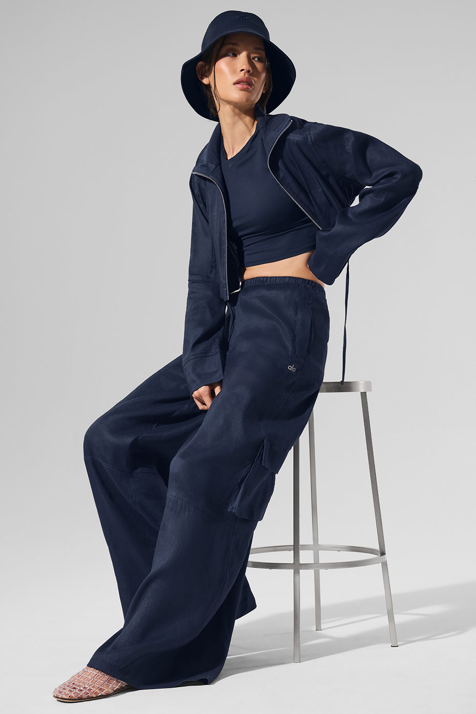 Linen Cropped Getaway Jacket