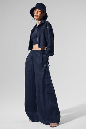 Linen Cropped Getaway Jacket