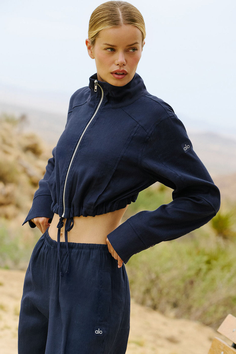 Linen Cropped Getaway Jacket