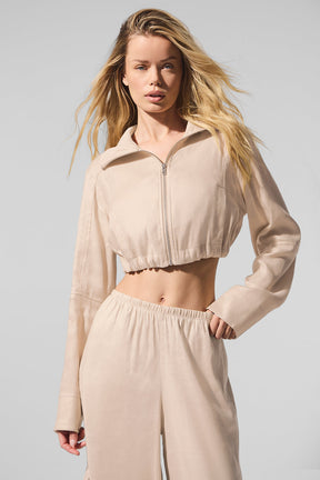 Linen Cropped Getaway Jacket