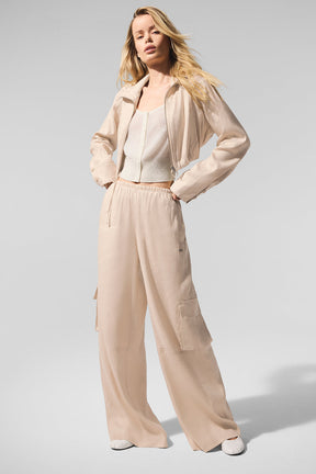 Linen Cropped Getaway Jacket