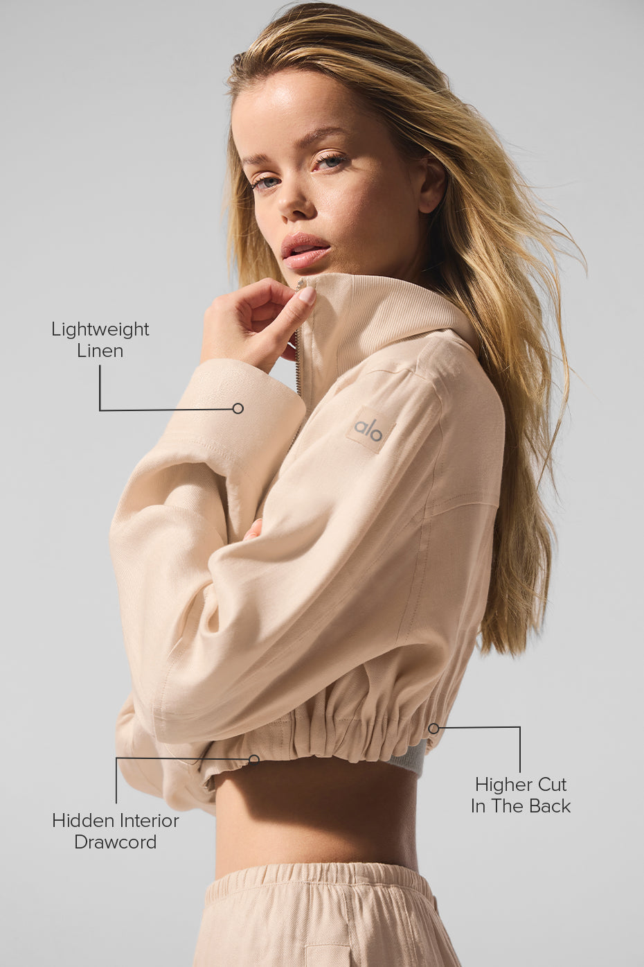 Linen Cropped Getaway Jacket