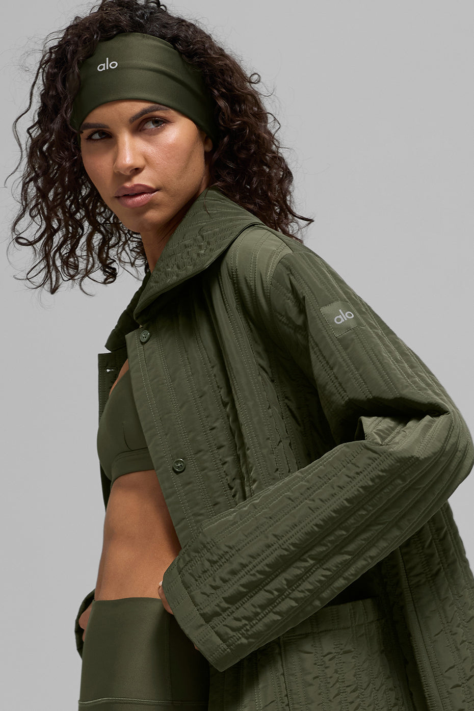 Quilted Skyline Long Coat