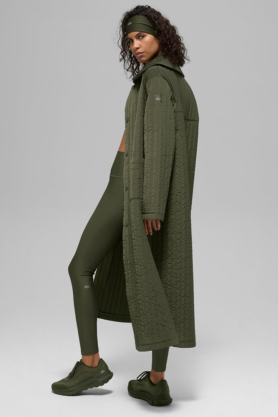 Quilted Skyline Long Coat