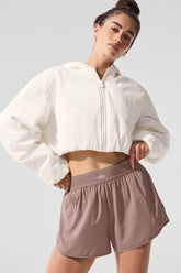 Cropped Mountain Peak Full-Zip Hoodie