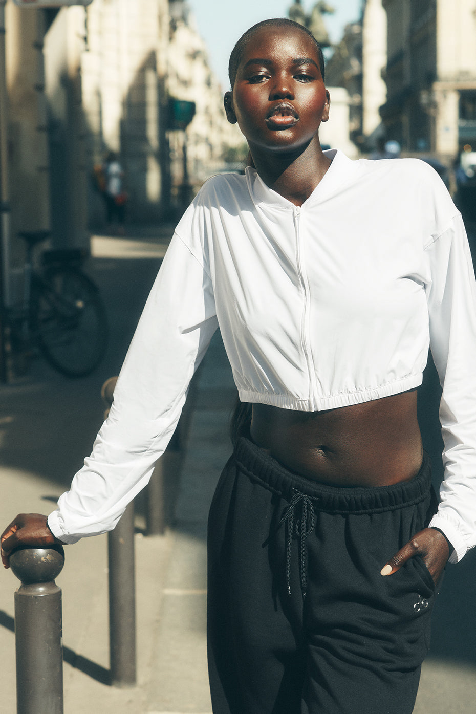 Cropped Breezy Full-Zip Cover Up