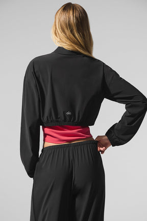 Cropped Breezy Full-Zip Cover Up