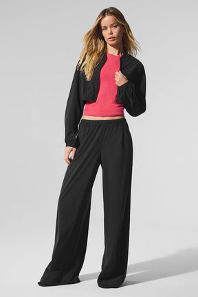 Cropped Breezy Full-Zip Cover Up