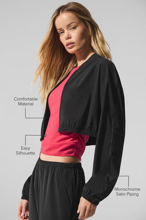 Cropped Breezy Full-Zip Cover Up