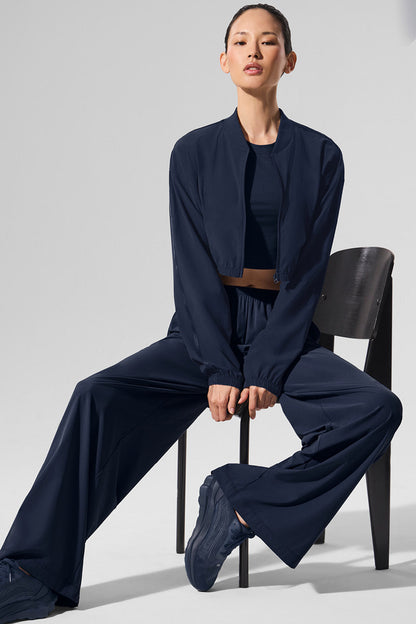 Cropped Breezy Full-Zip Cover Up
