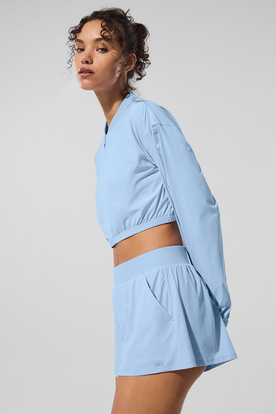 Cropped Breezy Full-Zip Cover Up