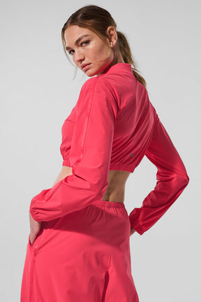 Cropped Breezy Full-Zip Cover Up