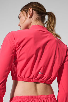 Cropped Breezy Full-Zip Cover Up