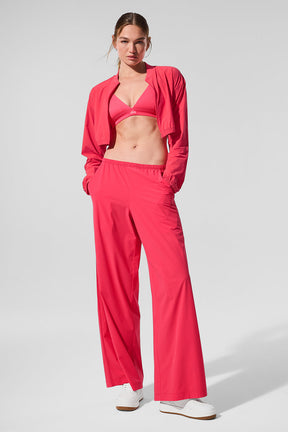Cropped Breezy Full-Zip Cover Up