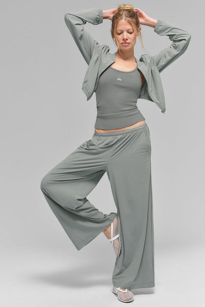 Cropped Breezy Full-Zip Cover Up
