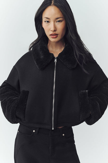 Wool Blend Nightfall Bomber