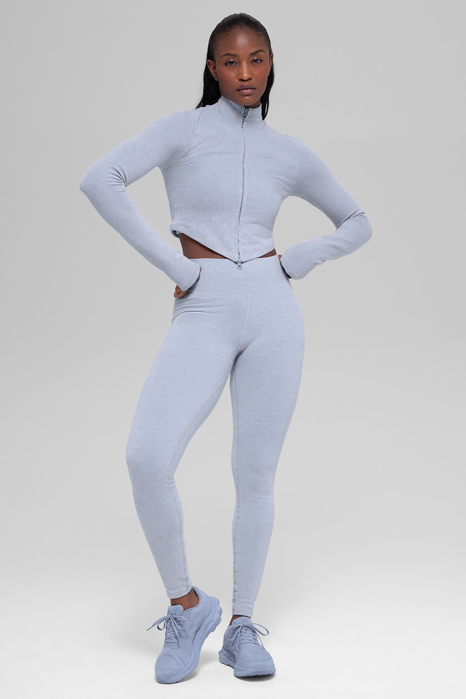 Seamless Two Tone Rib Jacket