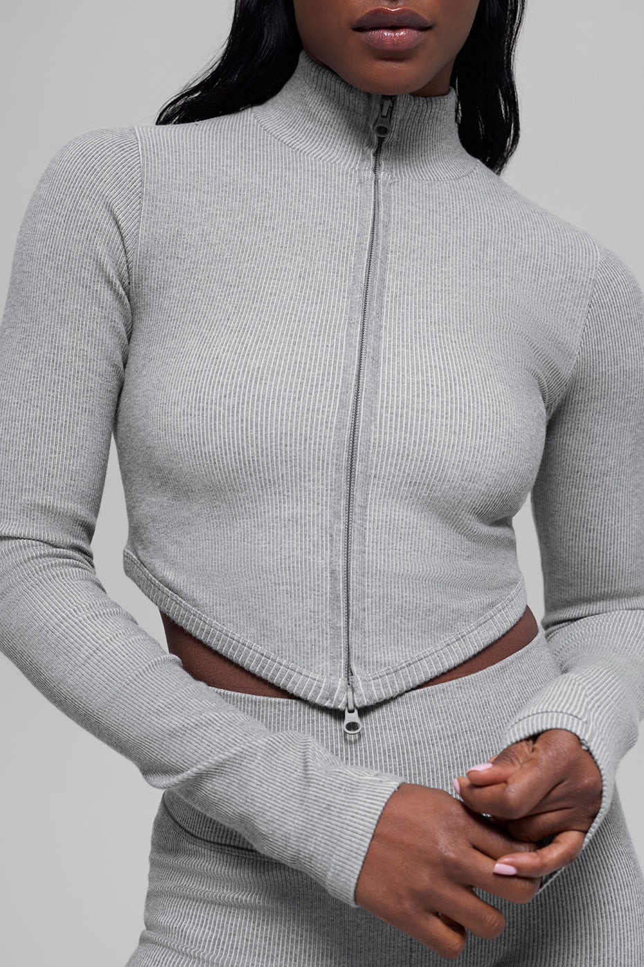 Seamless Two Tone Rib Jacket